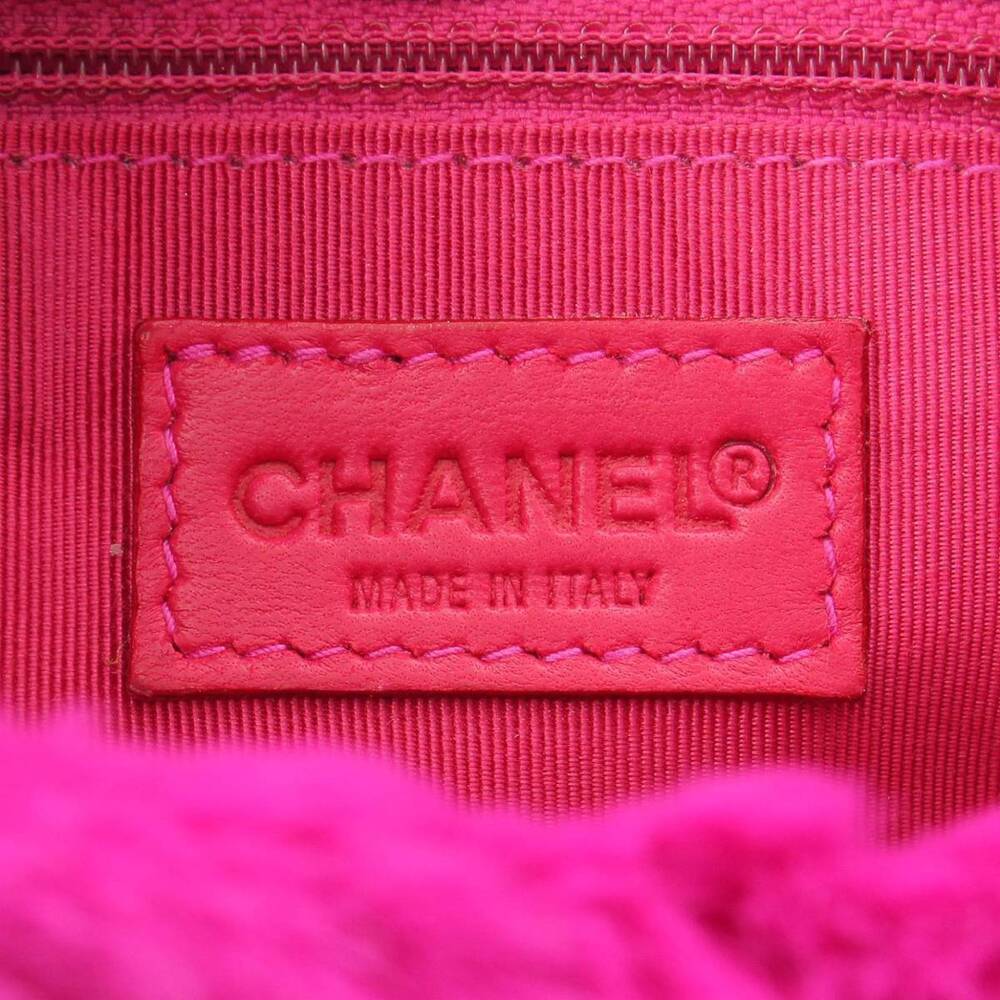 Chanel Lapin Rabbit Fur Coco Mark Chain Shoulder Bag Vivid Pink - Picture 7 of 10